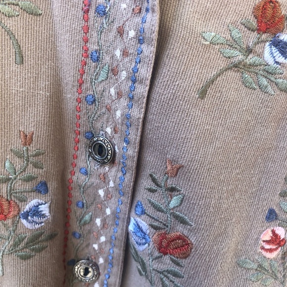 Vintage Tantrums Embroidered Floral Dress Size Large - Picture 6 of 6